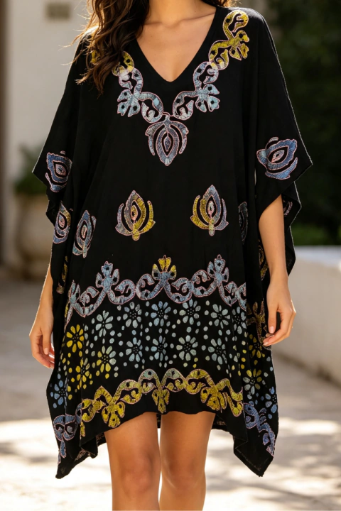 KAFTAN INDIANA CURTA BORDADA
