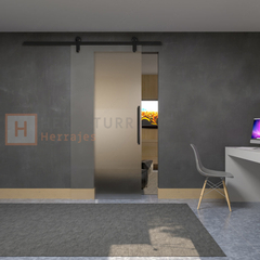 Kit Evo rometal corredizo Premium Negro x 2 metros - Herraturr Herrajes - Tienda online - Hafele Showroom Premium