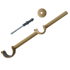 Suporte de Parede Duplo para Varão de Cortina de 28mm e 19mm com 8cm no meio e 8cm de Haste - Diversas Cores - Casas Buzzo
