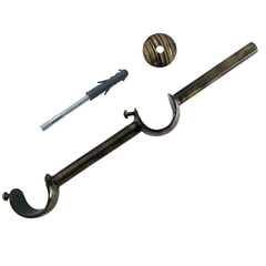 Suporte de Parede Duplo para Varão de Cortina de 28mm com 8cm no meio e 8cm de Haste - Diversas Cores - comprar online