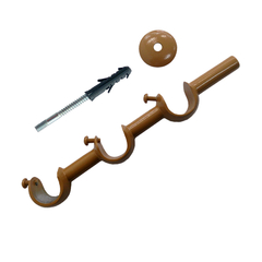 Suporte de Parede Triplo para Varão de Cortina de 19mm com 2,5cm no meio e 3,5cm de Haste - Diversas Cores - comprar online
