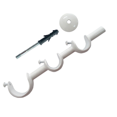 Suporte de Parede Triplo para Varão de Cortina de 28mm e 19mm com 2,5cm no meio e 2,5cm de Haste - Diversas Cores na internet