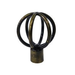 Ponteira modelo Globo para Varão de Cortina de 19mm - Diversas Cores - Casas Buzzo