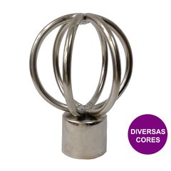 Ponteira modelo Globo para Varão de Cortina de 28mm - Diversas Cores