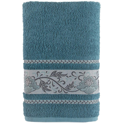 Toalha de Rosto Coleção Diamante - 45cm x 70cm - Magna Turquesa Cor 1080 - Teka