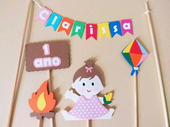 Topo de bolo - Festa junina menina - comprar online