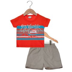 Conjunto Brandili Let's Go Multicolorido Laranja