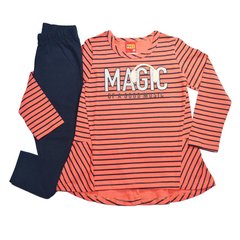 CONJUNTO 2PÇS KYLY LONGO MENINA LARANJA