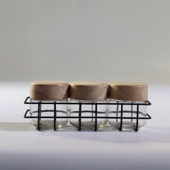 Frasco Especiero con Tapa de Madera - comprar online