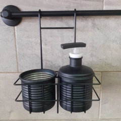 ACCESORIO BARRAL CON ESCURRIDOR Y DETERGENTERO