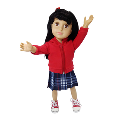 Falda Escocesa Buzo Y Zapas Witty Conjunto Mu?eca 45 Cm/18 - comprar online