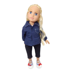 Conjunto Jean Remera Pug Camisa Mu?eca 45 Cm/18 - Witty Girls