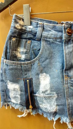 short saia jeans customizado Ref: 22149 - comprar online