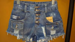 short jeans com glitter Ref: 022154