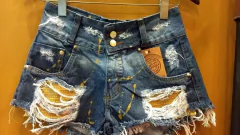 short com paitê dourado Ref: 022167