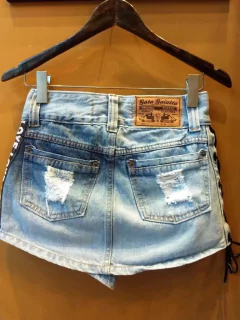 Short saia customizado gatagaiattajeans na internet