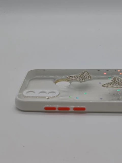 Moto E6i E6s Power funda glitter mariposas Blanca en internet
