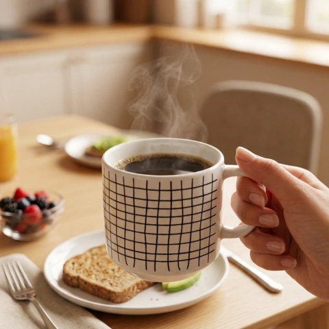 Taza de cerámica diseño minimalesta