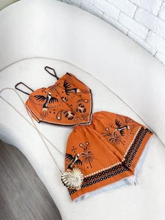 Conjunto lenço estampado - comprar online