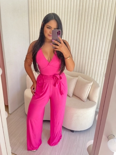 Conjunto calça pantalona - pink - comprar online