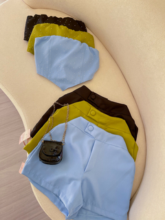 Conjunto top brilho - Bela Flor
