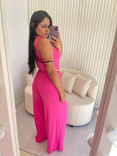 Conjunto calça pantalona - pink na internet