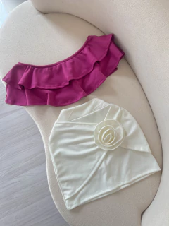 Croped babado - comprar online