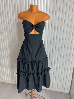 Vestido mídi - preto - comprar online