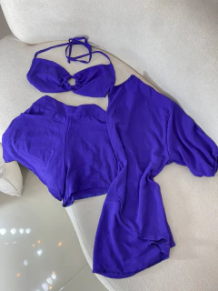 Trio kimono - roxo escuro