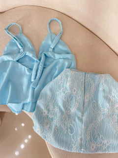 Conjunto saia renda na internet