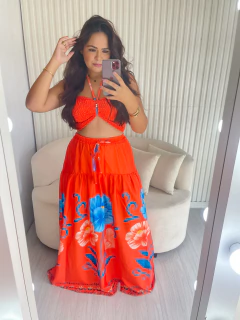 Conjunto saia longa na internet