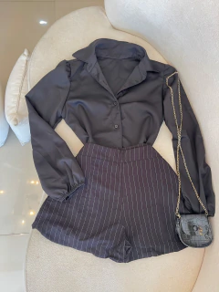 Blusa + short listras giz na internet