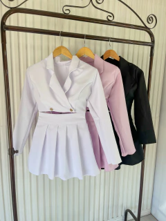 Conjunto preguinhas short saia - Bela Flor