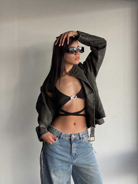 campe eco cuero batik gris