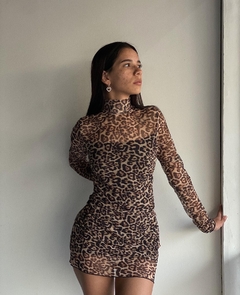 vestido print microtul