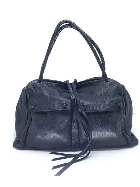 Bottega Veneta Bolsa Couro Preta