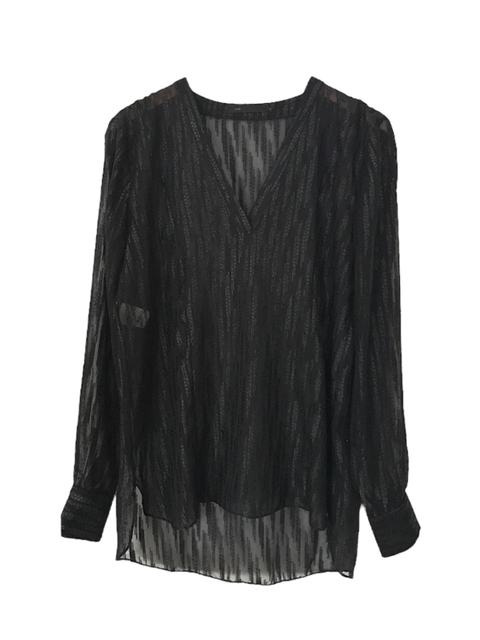 Mob - Camisa Trabalhada Preta Tam P