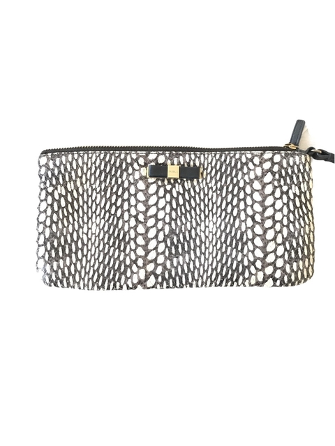 Furla Clutch Couro Preto e Branco