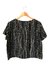 Blusa Cropped Azul Estampada - 40 - comprar online
