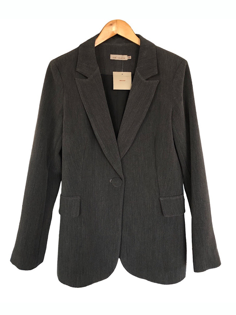 Blazer Cori Cinza Mesclado 40 com etiqueta