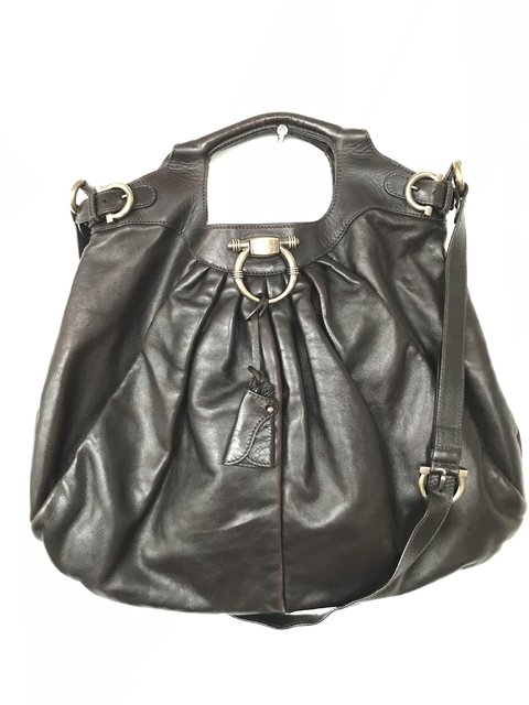 Bolsa Salvatore Ferragamo Couro Marrom