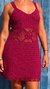Vestido Irene Vinho Curto Crochê