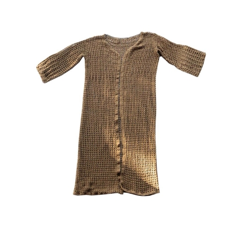 Kimono Camelo Crochê