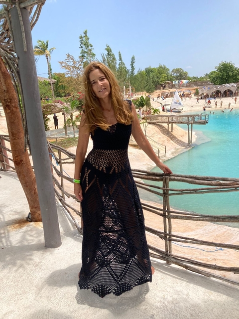 Vestido Raimunda Preto Crochet