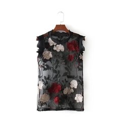 Imagem do Blusa Transparente Bordada