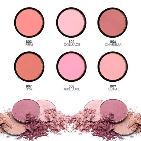 Blush acetinado - 6 cores
