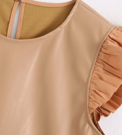 Bata Verão Couro com Babados - Fashion Beauty Store