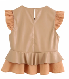Bata Verão Couro com Babados - comprar online
