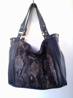 Cartera Cami Reptil Negra