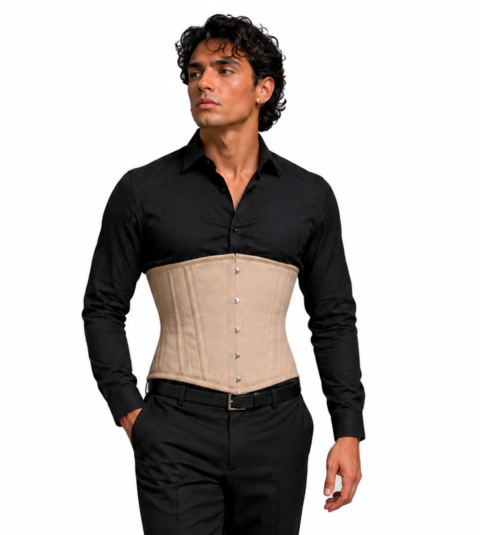 Corset Underbust Masculino em Sarja